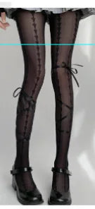 Sexy Blue Butterfly Net Stockings Women's Long Tube Socks Invisible Sweat Absorbent Polka Dot Design Pure Desire Stockings