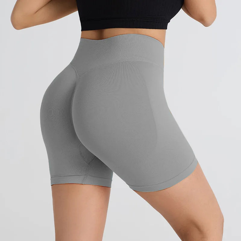 Seamless Workout Shorts Women High Waisted Hip Lifting Yoga Shorts for Women Quick Drying and Breathable Stretchy Cycling Shorts