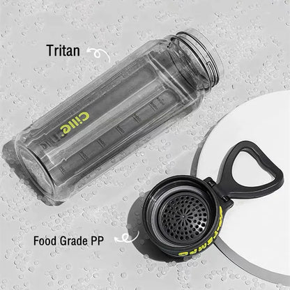 860ML High Quality Tritan Material Water Bottle With Filter Portable Durable Gym Fitness Outdoor Sport Drinking Bottle.