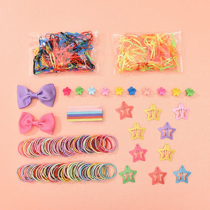 Fresh Simple Women's Hair Ties And Hair Accessories Set High Elasticity Cute Geometric Design Resin Hair Bands for African Eu....