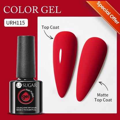 UR SUGAR 7/7.5ml Summer Blue Silver Gel Nail Polish Semi Permanent High Quality Soak Off UV LED Varnishes Nails Art Manicure