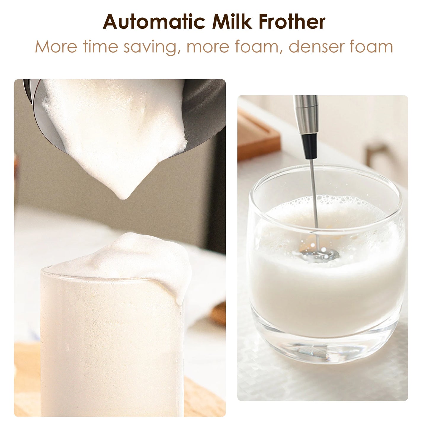 BioloMix 5-in-1 Milk Frother with Upgraded LED Display Touch Screen - Hot And Cold Foam Maker Milk Warmer for Coffee Latte.