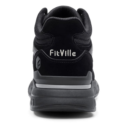 FitVille Herren-High-Top-Basketballschuhe, verbreitert, leicht, lässig, atmungsaktiv, für männliche geschwollene Füße, lindert Schmerzen