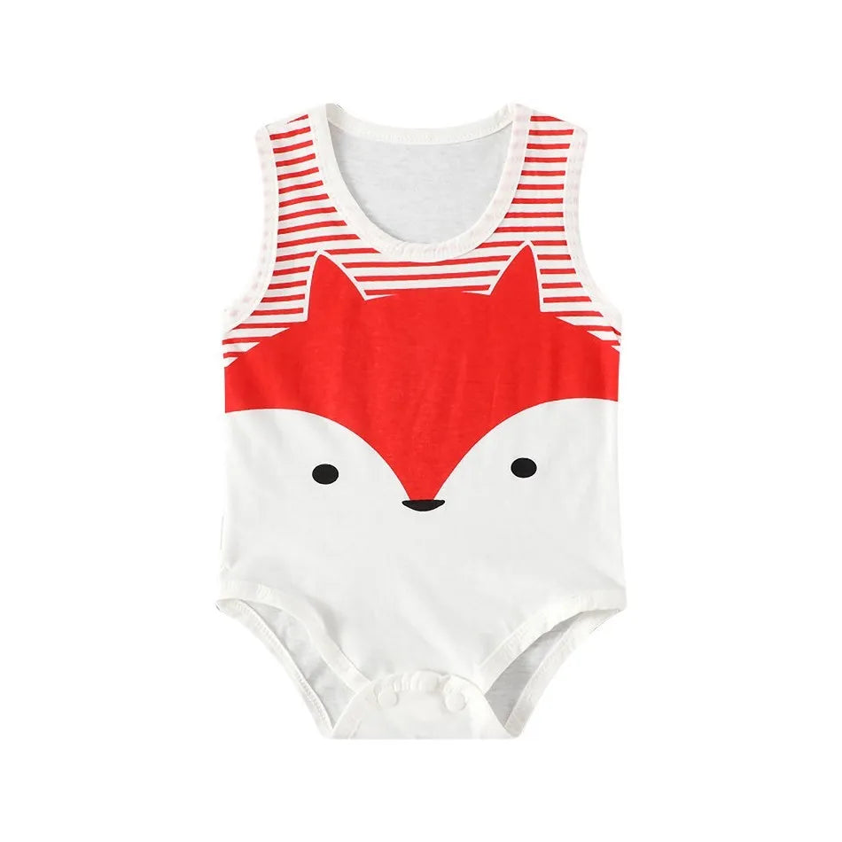 Sommer Baby Body Kinder Ärmellose Casual Einteiliges Neugeborenen Jungen Mädchen Cartoon Tier Strampler Kleinkind Overall Kleidung 0-2 jahre.