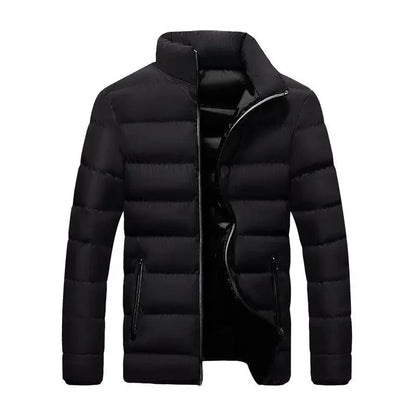 Men's thick cotton sportswear stand collar open collar outdoor casual jacket warm clothing autumn and winter jacket.