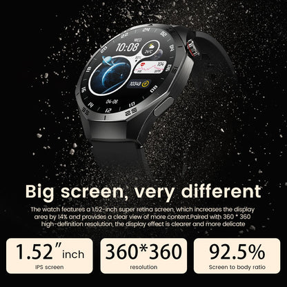 2025New GUHUAVMI GT5 Pro Smart Watch Men HD AMOLED Screen GPS Motion trajectory HeartRate Bluetooth Call 1.52" SmartWatch IP68.