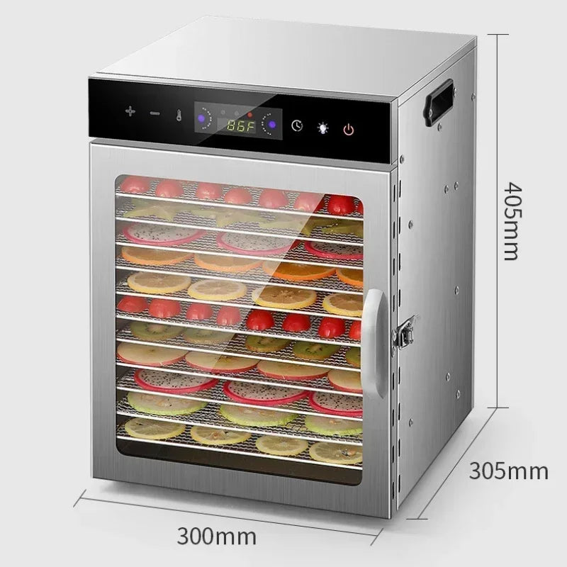 Food Dehydrator Home Fruit Digital Temperature Air Dryer Vegetable  Meat Medicinal Materials Smart Commercial Food Dehydrator.