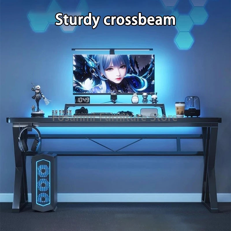 Kompaktes Büro-Schreibtisch- und Stuhl-Set, ergonomischer Computer-Stuhl aus Netzstoff, Tisch zum Spielen, Schreiben, moderne Wohnmöbel, Schreibtische, Stühle-Sets