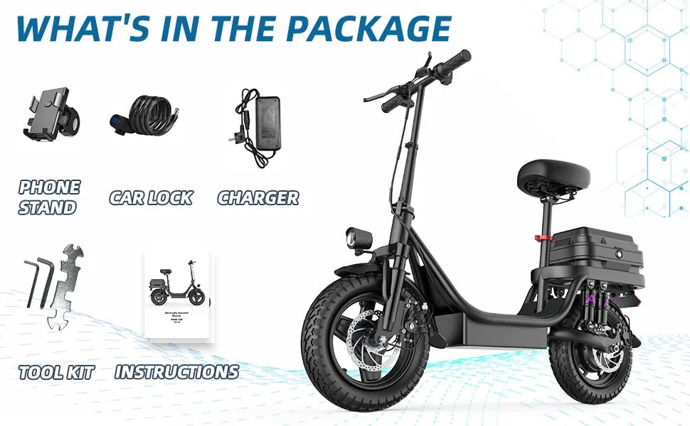 TOOFLY GQ8 Adult Electric Scooter 250W 48V15AH Foldable E-scooter  Inch Vacuum Tires City Commuter Electric Scooter.