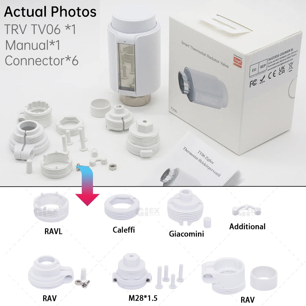 WIFI & Zigbee Thermostatic Radiator Valve Smart Radiator Actuator TRV Temperature Controller Voice Control via Tuya Zigbee2MQTT.