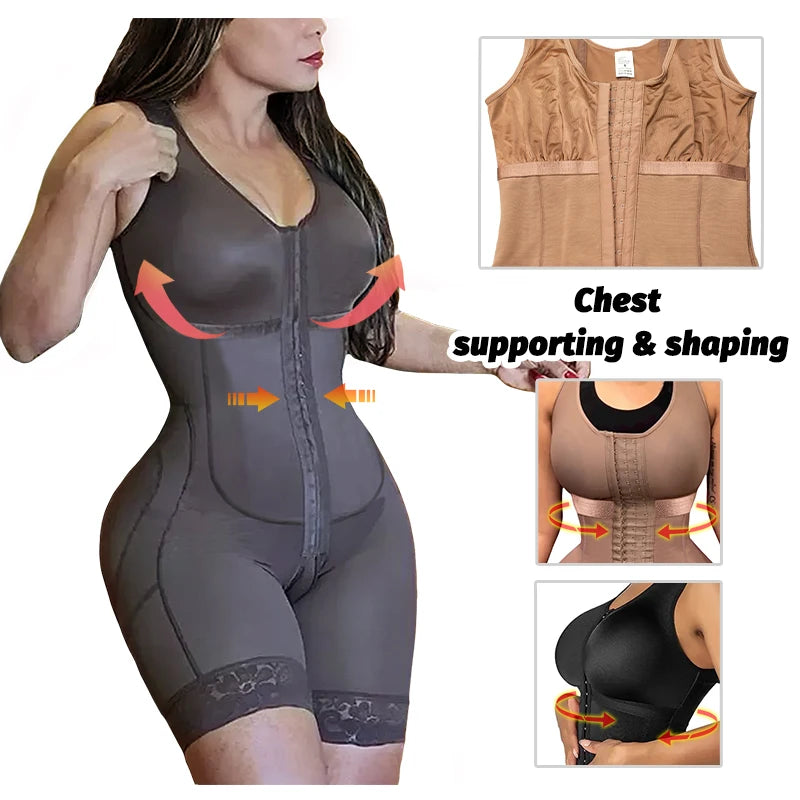 Slimming Fajas Girdles Colombian Shaper Compression Corset Corrective Sheath Tummy Control Bodysuit Butt Lifter Women Shapewear.