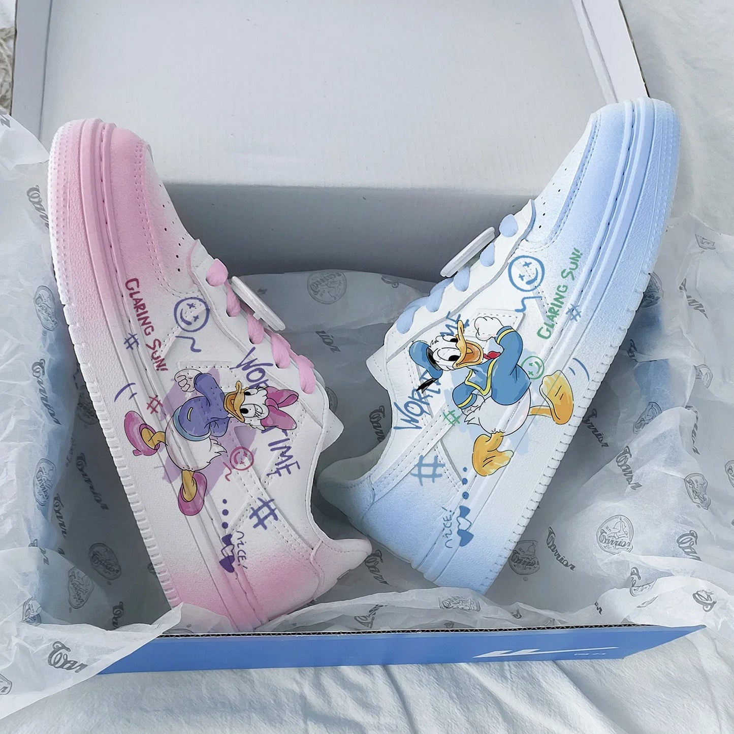 New Disney cartoon girls Daisy Donald Duck princess cute Casual shoes non-slip soft bottom sports shoes for girl gift.