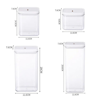 Pasta Storage Box Transparent Plastic Grain Seal Tank Spaghetti Storage Container Moisture-Proof Snack Jar Kitchen Food Tank.