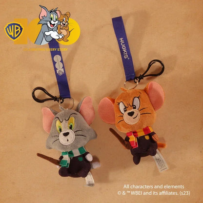 Exclusive Warner 100th Anniversary Tom and Jerry Plush Doll in Harry Potter Costume, Cute Small Keychain Stuffed Animal Gift.