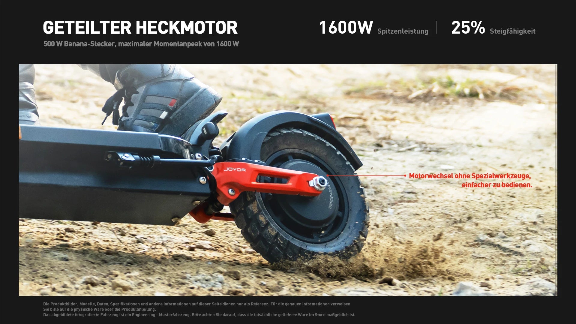 Joyor T6E ABE Electric Scooter for Adults 500W Folding E-scooter with 48V 18Ah Battery.