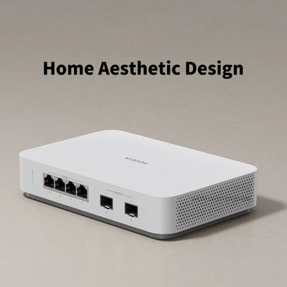2025 NEW Xiaomi 10G Ethernet Switch 4×2.5G+2×10GMbps Mini Network Switches VLAN Ethernet Splitter Lan Router 6 Ports Hub Switch.