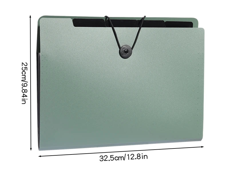 Three Colors Horizontal A4 Folder Students Office Business Trip Multi-layer Large Capacity 5/8/13 Layers Storage Organ Bag.