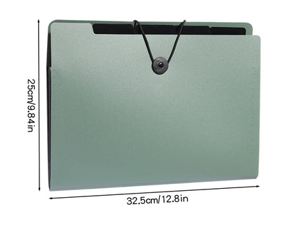 Three Colors Horizontal A4 Folder Students Office Business Trip Multi-layer Large Capacity 5/8/13 Layers Storage Organ Bag.