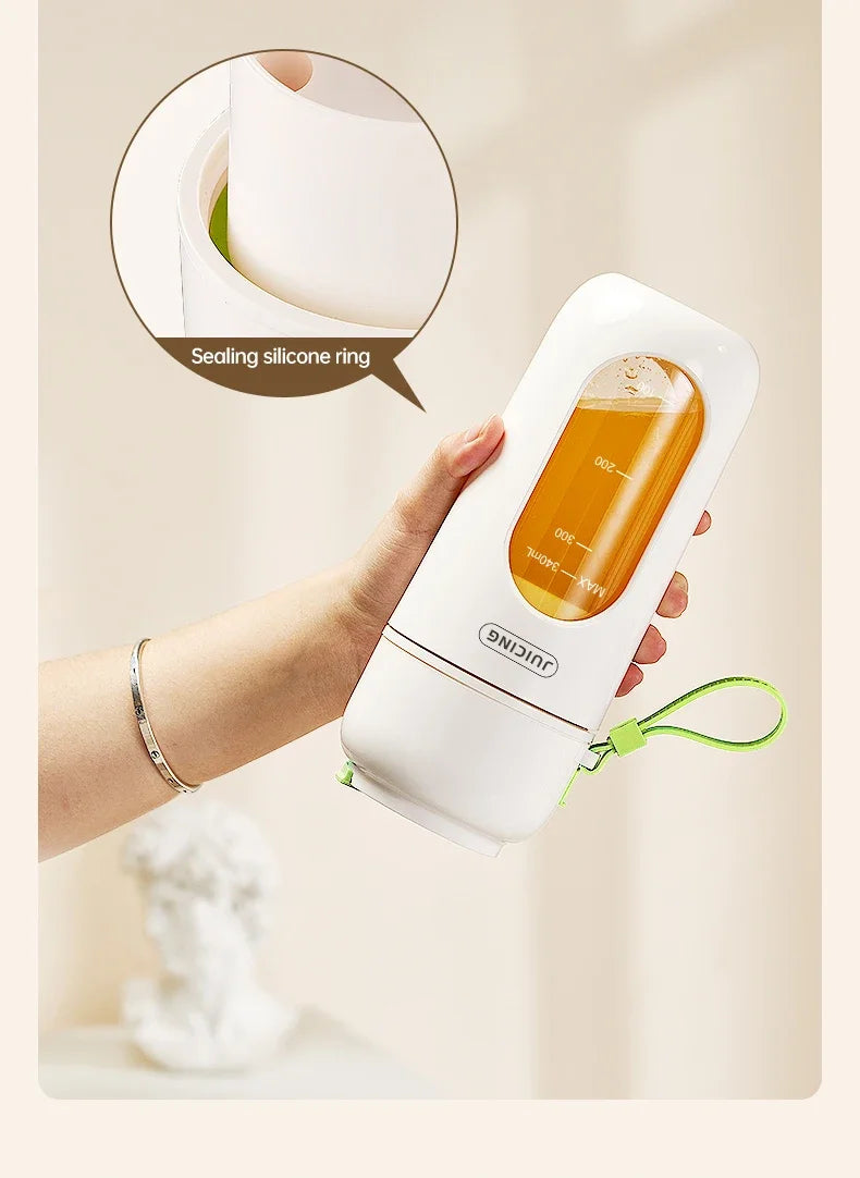 Portable Multi-function USB Wireless Juicer 12-blade Head Fast Juice Extraction 2600mAh Capacity Indoor and Outdoor Mixing Cup