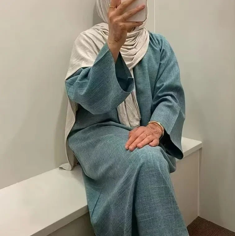 Lockeres, elegantes, reines, langes Kleid im Nahen Osten-Stil für Damen in Übergröße, schlanker Midirock, lässiges, bequemes Maxikleid.