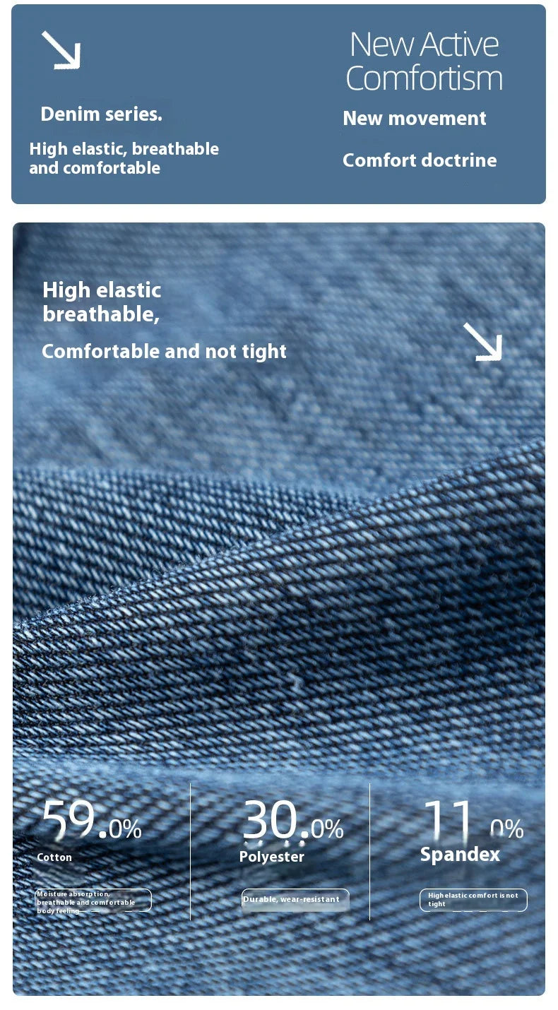 Women's New Large Size Denim Wide-Legged Trousers American High-Waisted Thin Straight Loose Casual Trousers Casual Jeans.