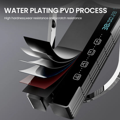 Bathroom Shower System LED Light Shower Head Set Brass Mirror Thermostatic Bathtub Faucet Digital Display Hot & Cold Showers