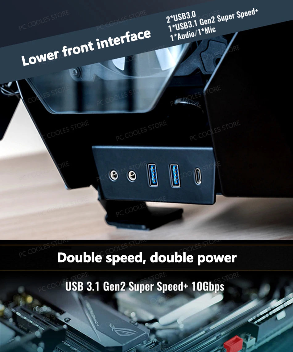 JONSBO MOD-5 Game E-sports Case All Aluminum Special-shaped Glass Chassis Support ATX Motherboard 360 Water-cooled 5V ARGB.