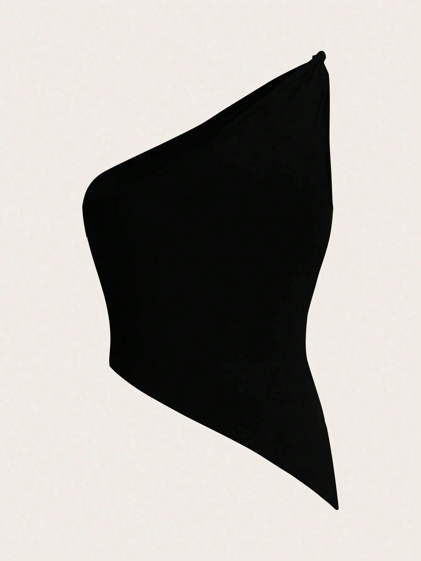 Women's Sexy One Shoulder Asymmetry Hem Crop Top Shoulder Knot Desigh Backless Slim Fit Cami Top streetwear 2025 Summer.