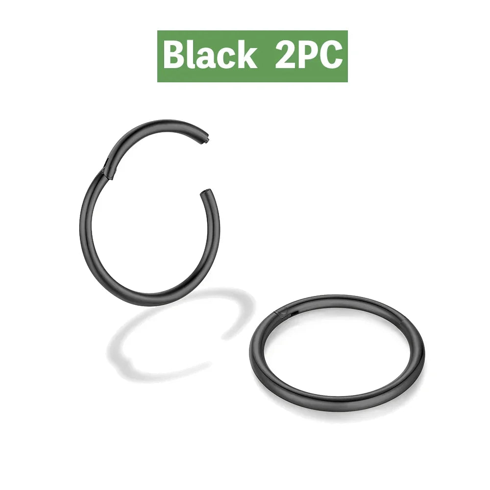 Mariasz Minimalist 316L Stainless Steel Classic Nose Ring for Men Women Hoop Earrings Septum Helix Ear Piercing Jewelry 18G.