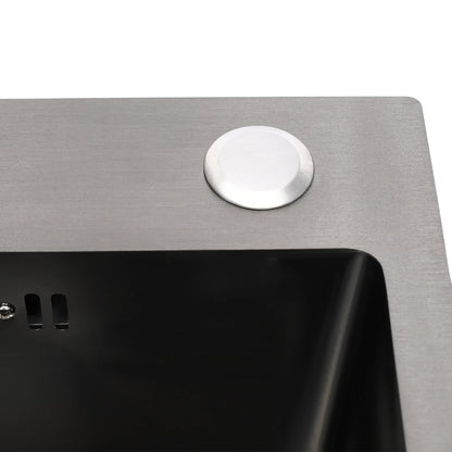 [Edelstahlspüle] Moderne Küchenspüle aus Edelstahl – Edelstahl – für die Küche – langlebig, elegant