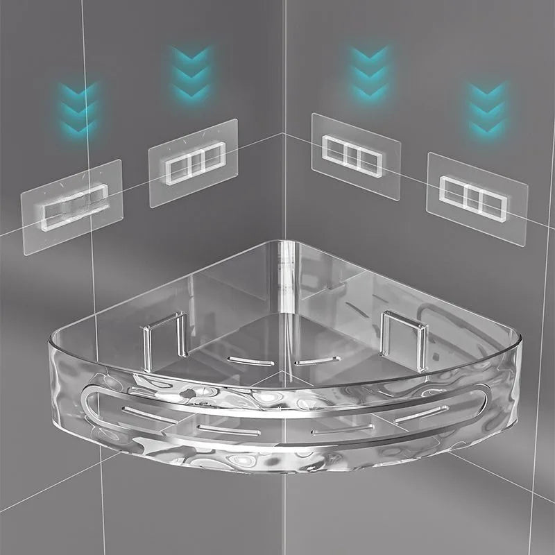 2PCS Badezimmer Regale Küche Lagerung Organizer Kunststoff Shampoo Rack Dusche Regal Bad Zubehör Kein Bohrer Regal