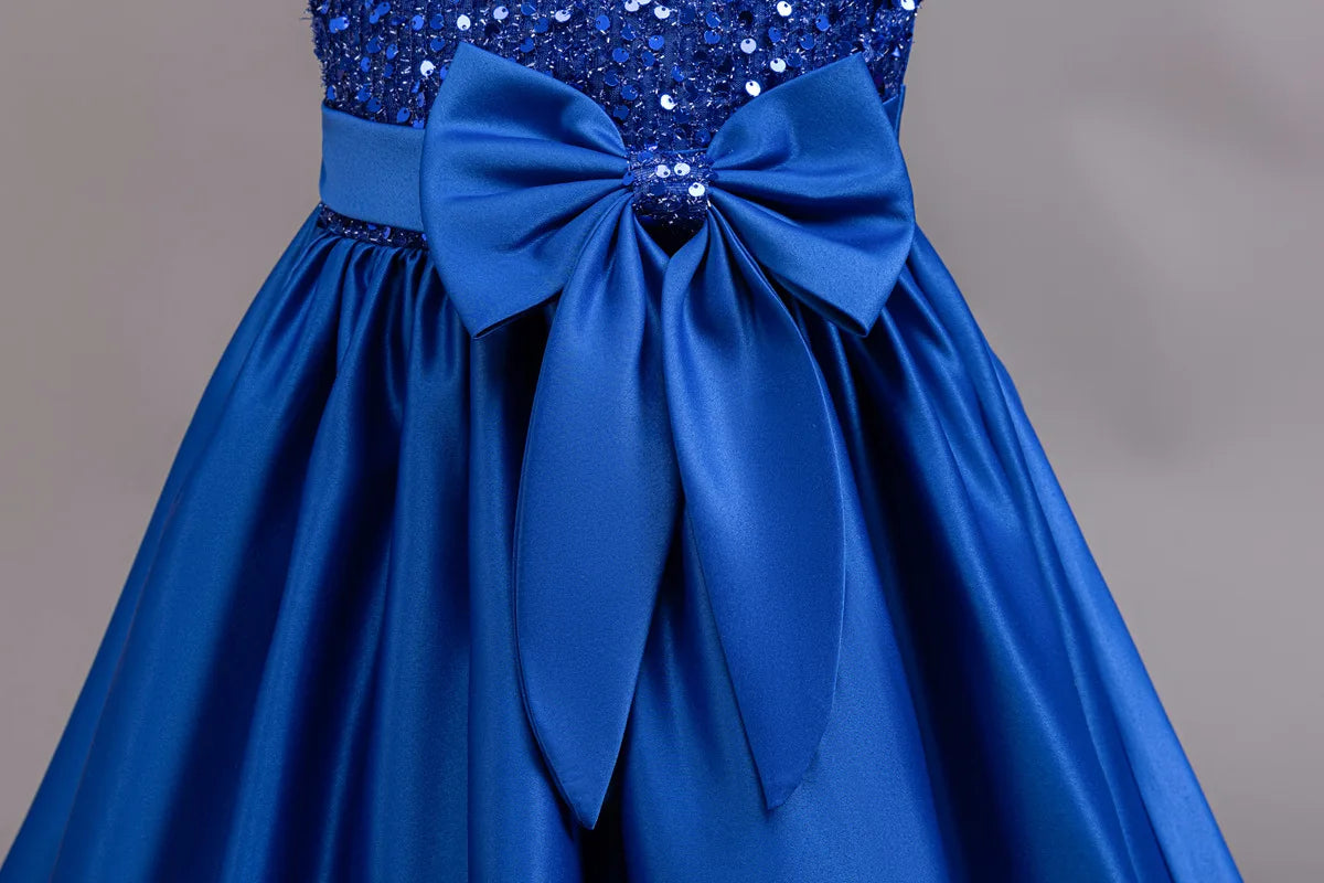 Performance Formelles Partykleid für Mädchen, Kinderkleidung, Paillettenkleider, aktive Kleider für Mädchen, Kinderkleidung, Schwarz, 3 bis 10 Jahre.