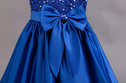 Performance Formelles Partykleid für Mädchen, Kinderkleidung, Paillettenkleider, aktive Kleider für Mädchen, Kinderkleidung, Schwarz, 3 bis 10 Jahre.