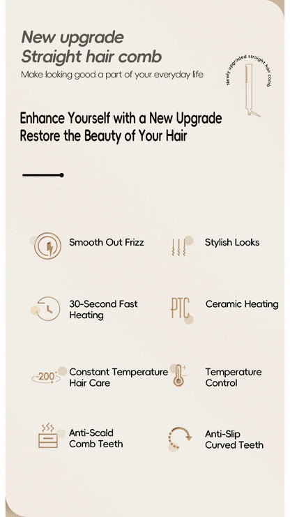 Electric Curling Stick Women's Chicken Rolls Water Ripple Lazy Straight Hair Comb Fan Small Splint Straight Curling Dual-use.