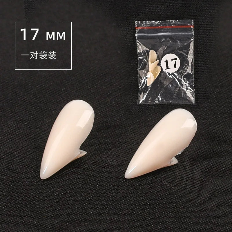 5Pairs Halloween Vampir Zähne Fangs Zahnersatz Prop Party Kostüm DIY Cosplay Requisiten Dekor Falsche Zähne Harz Fangs Mit Solide kleber.