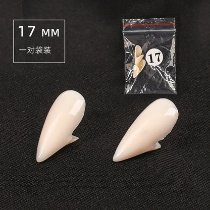 5Pairs Halloween Vampir Zähne Fangs Zahnersatz Prop Party Kostüm DIY Cosplay Requisiten Dekor Falsche Zähne Harz Fangs Mit Solide kleber.