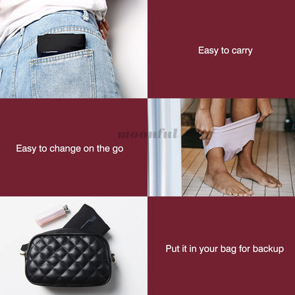 Reusable Menstrual Pads Women Large Washable Seamless Sanitary Napkin Thin No-slip Reusable Sanitary Towel Absorbent Pad Panties.