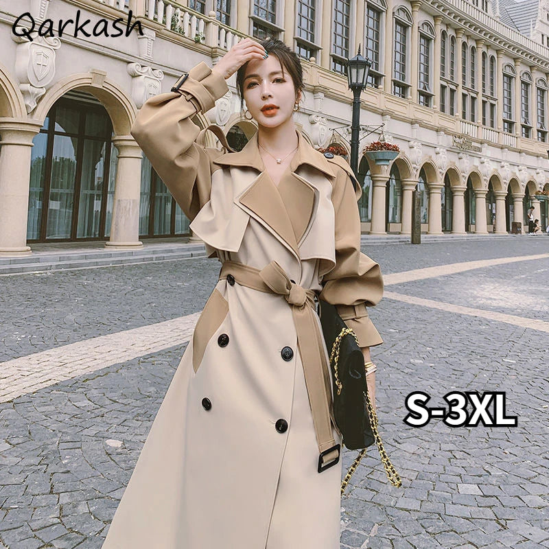 Graben Frauen S-3XL Design Patchwork Kleidung Outwear Alle-spiel Stilvolle Beliebte Neueste Weibliche Herbst Ins Mode Femme Einfache Gemütliche.