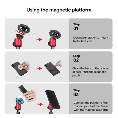 Manbily GF-M25 Aluminum Magnetic Golf Monopod Selfie Stick with Ground Spike Stakes Magnetic Tripod Stand for Golf Traing.