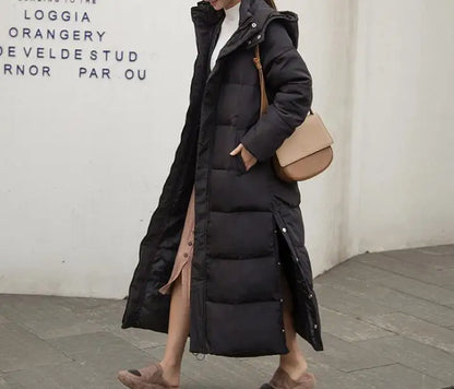 Herbst/Winter Neue Mode Lange Ärmeln Mit Kapuze Zipper Einfarbig Slim Fit Lange Version Jacke Für Frauen, 4 farben.