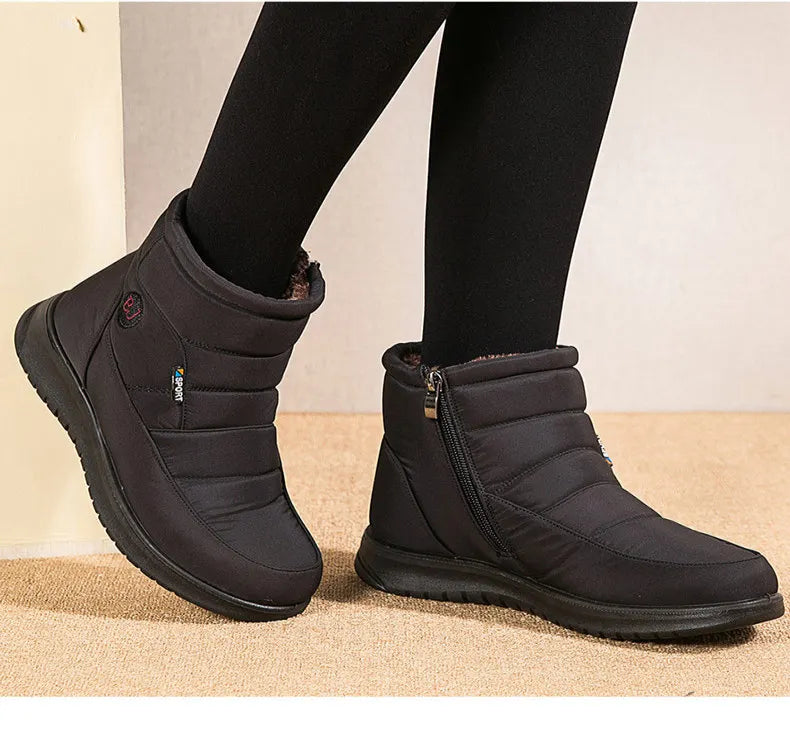 Women's Boots Waterproof Fur Boots For Snow Winter Shoes Woman Casual Rubber Botas Mujer Fashion Winter Boots Women Booties.