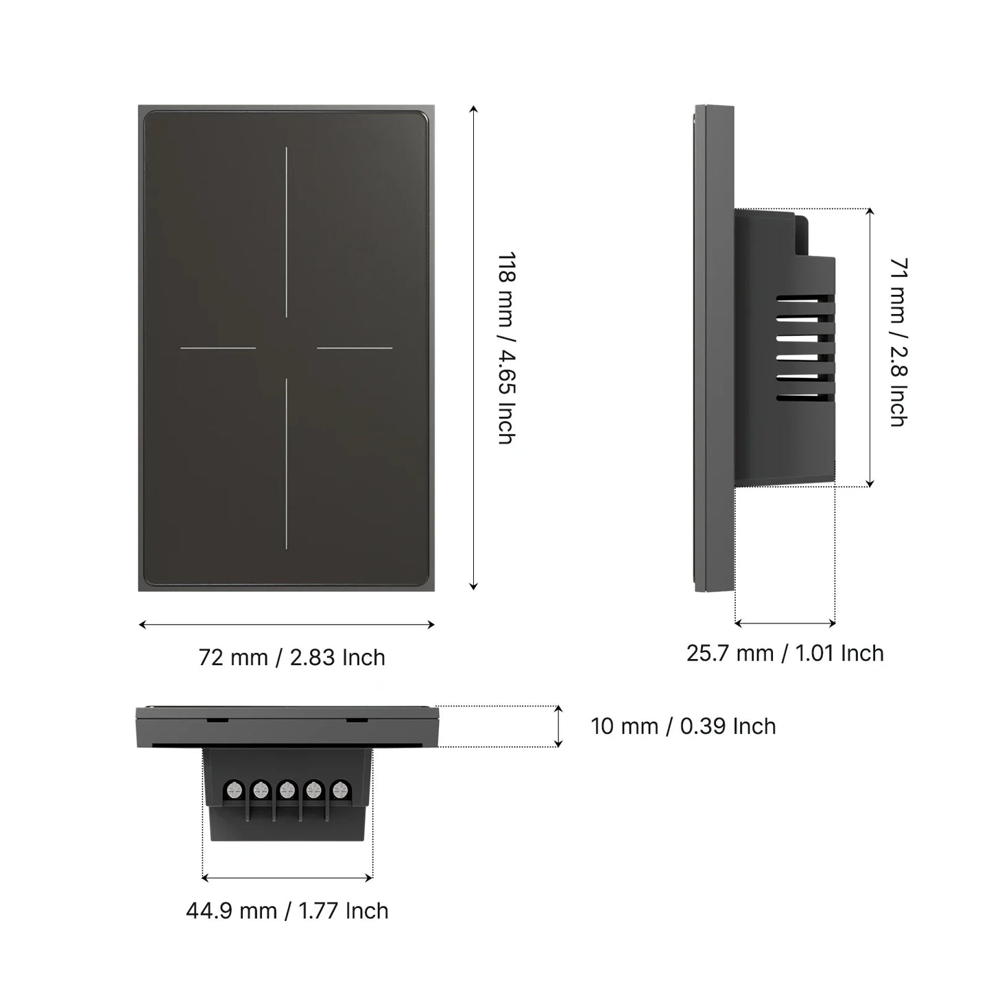 MOES Tuya ZigBee Star Feather Schalter US Smart Air Touch mit neutraler Lichtszene 2in1 APP-Fernbedienung mit Alexa Google Home