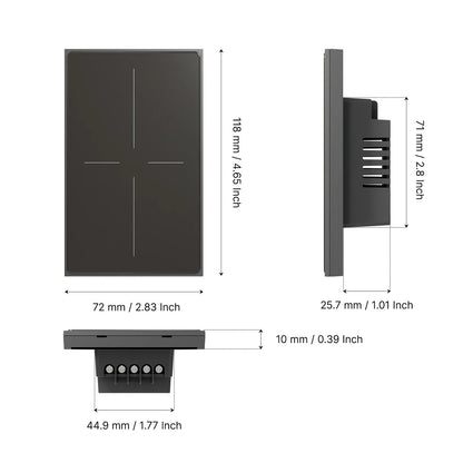 MOES Tuya ZigBee Star Feather Schalter US Smart Air Touch mit neutraler Lichtszene 2in1 APP-Fernbedienung mit Alexa Google Home