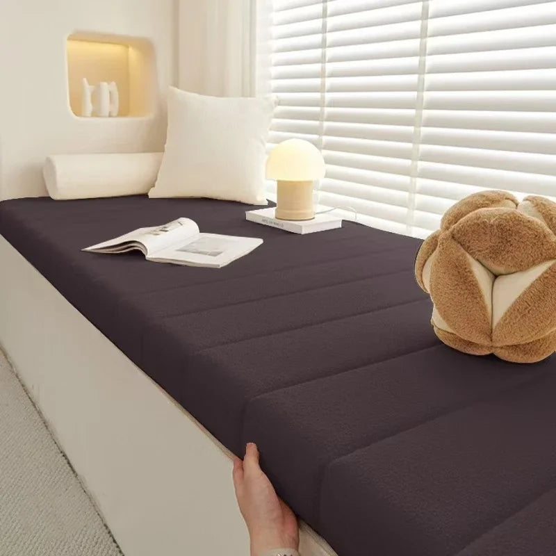 Benutzerdefinierte Teddy Samt Erkerfenster Sitz lange Bank Kissen Sitzpolster lange Matratze Polsterung Stuhl Sitzpolster dekorative Pads Schaukeln