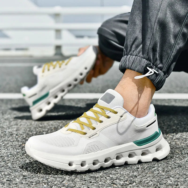 2025 Summer Cushion Men's Running Shoes Breathable Mesh Brand Sneakers Men Jogging Shoes Lightweight Non-Slip Men Athletic Shoes.