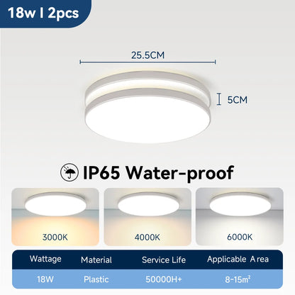 Wasserdichte Badezimmer Lampe Decke Led-deckenleuchten 18W 30W 40W Runde Led-deckenleuchte Für Küche Wohnzimmer wc Zimmer 220V