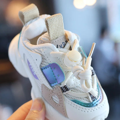 Sports Shoes Autumn Girls Boys Mesh Breathable Outdoor Shoes Children Casual Running Shoes Toddler Sneakers.