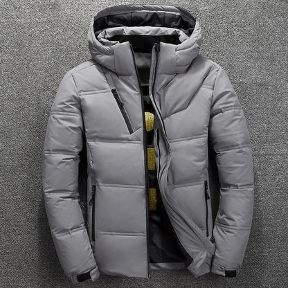 Winter new thick men's down jacket casual lightweight hooded detachable warm white duck down down jacket men's.