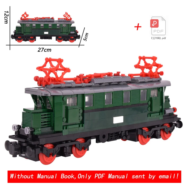 MOC City Creative Idea Train Brake Classic Auto Building Classic Auto Blocks Bricks Assembled DIY Toys.