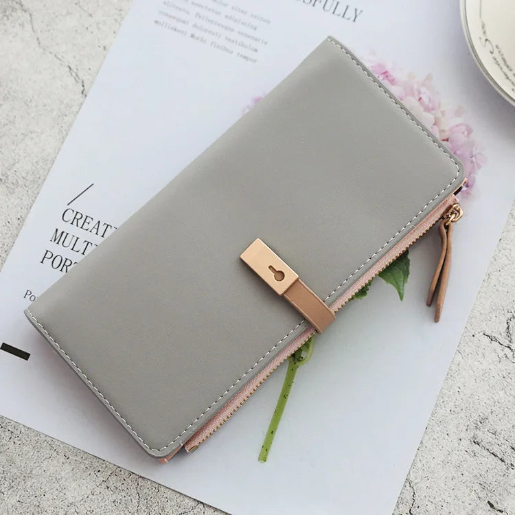 New Trends Wallets Women Luxury Brand Design Long Wallet Zipper Purses Female Short Coin Purse Credit Card Holder.